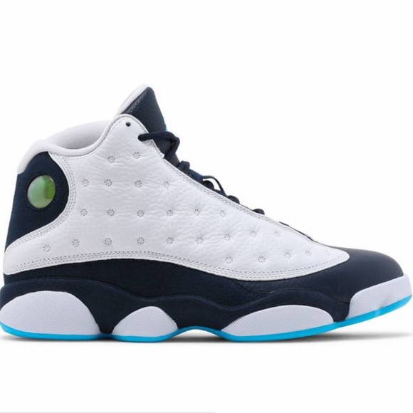 Men’s Air Jordan 13 Retro White French Blue Black Multi Basketball Shoes - Picture 11 of 15
